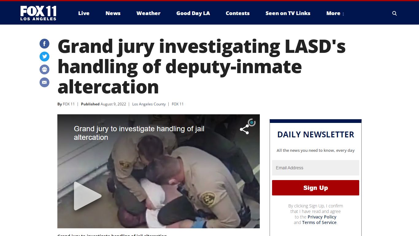 Grand jury investigating LASD's handling of deputy-inmate altercation